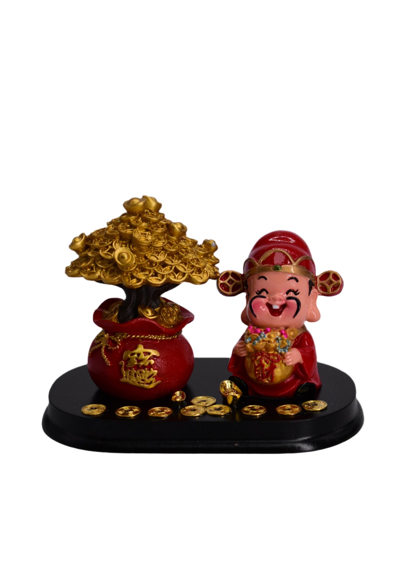 God of Wealth money tree figurine