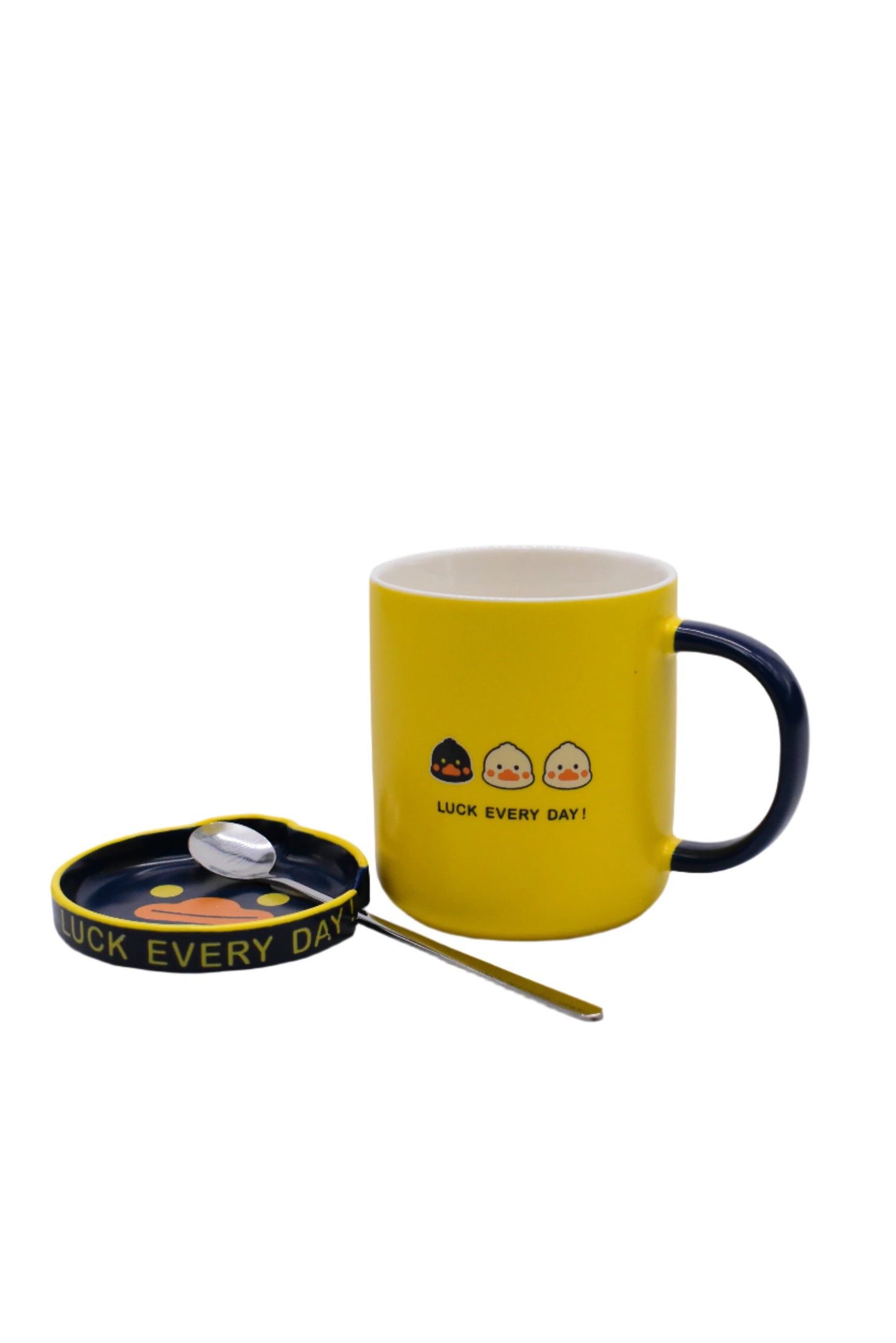 Ducky Coffee Cup with Lid and tea spoon