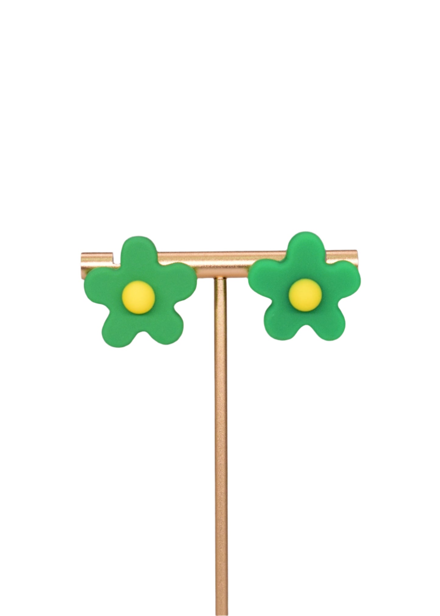 Green Yellow Flower Earring