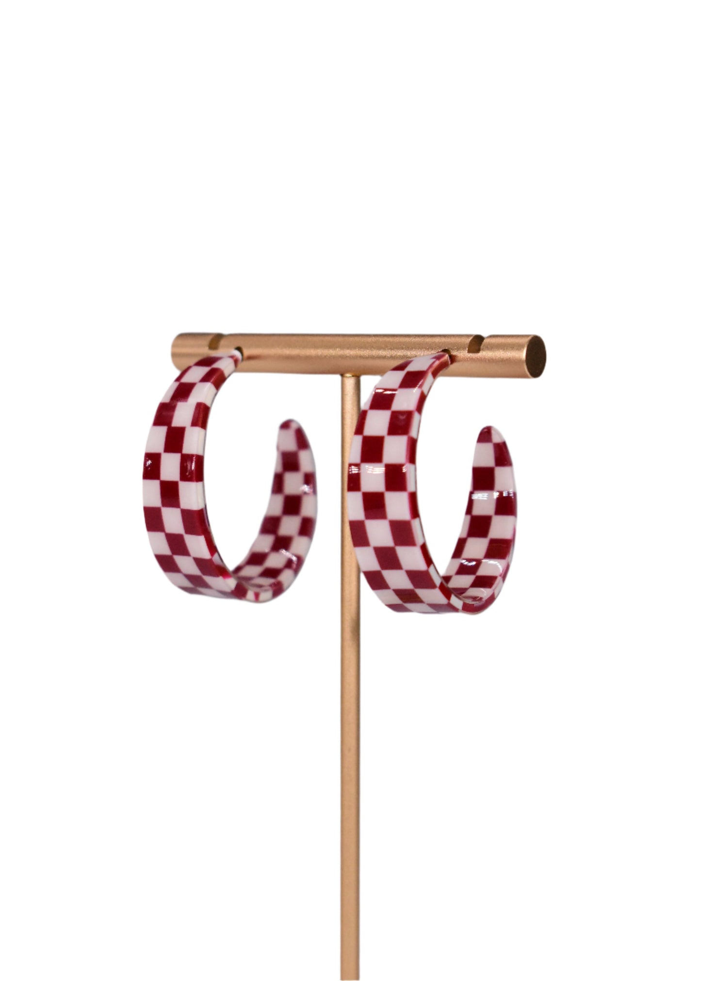 Checker Loop Earring