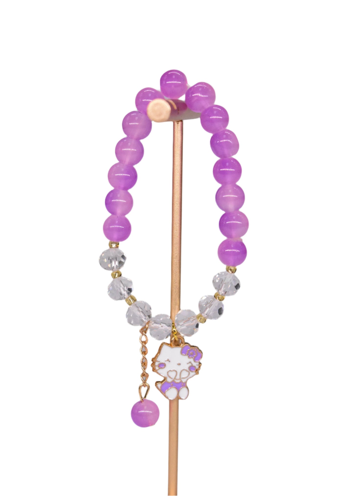 Purple Bracelet Hello Kitty Pendant