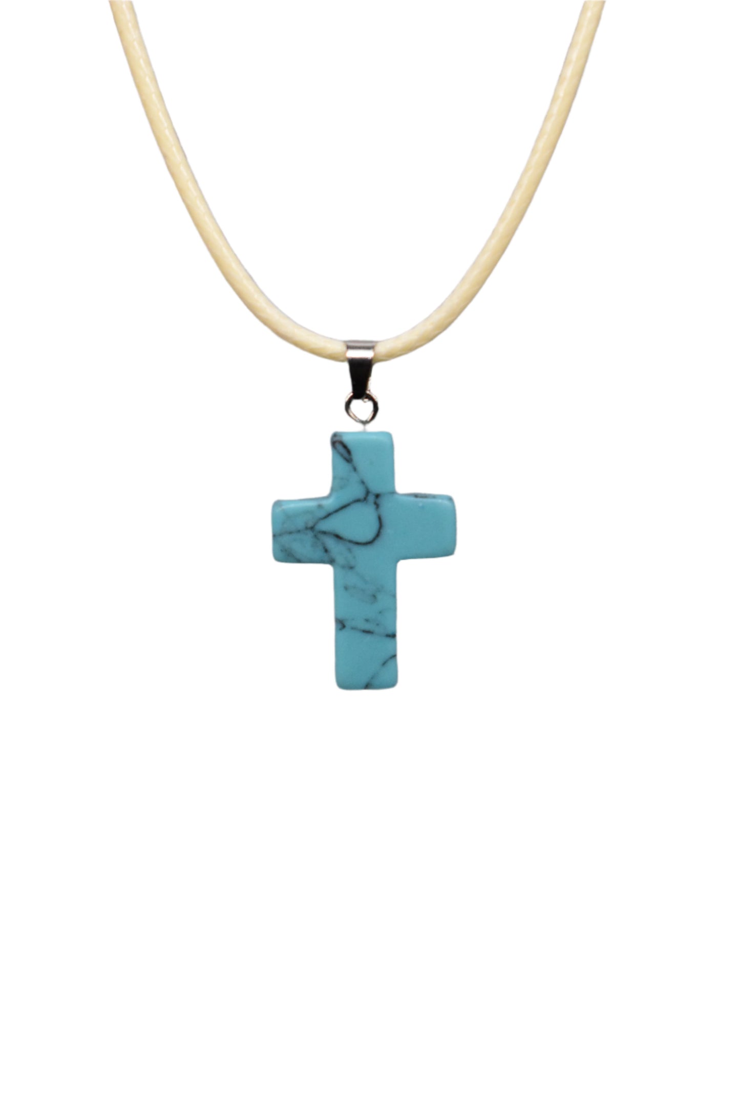 Teal Cross Necklace