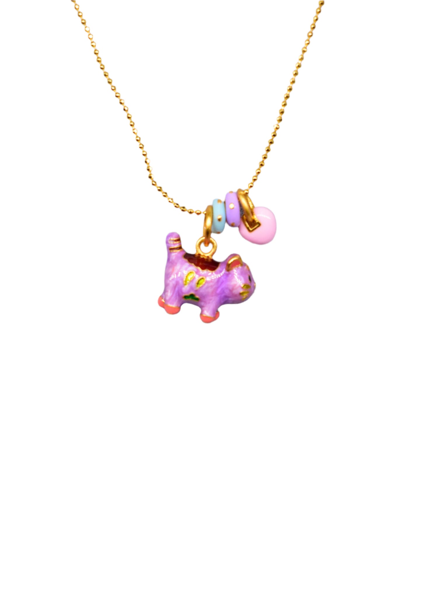 Purple Cat Necklace