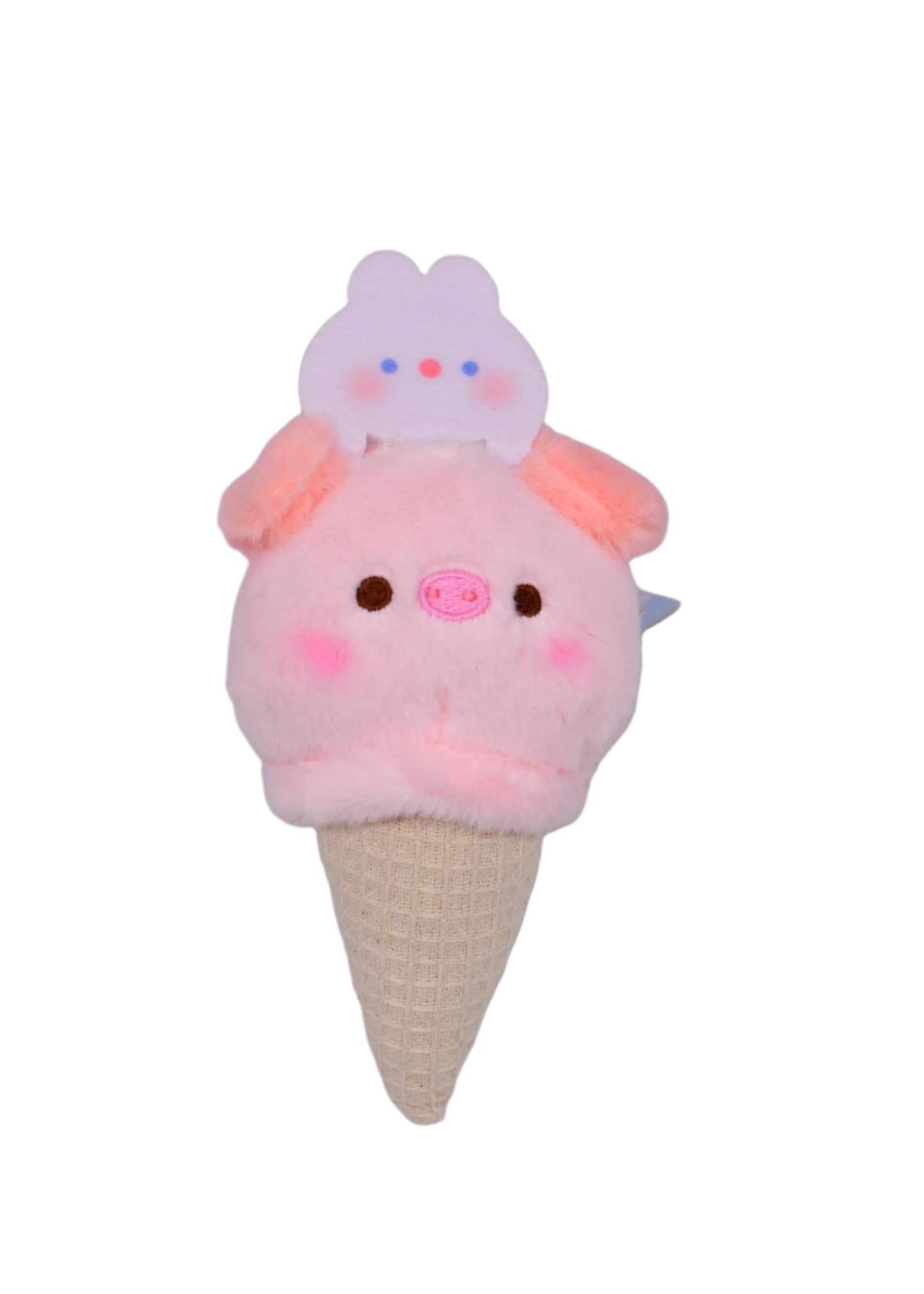 Piggy Ice Cream Cone keychain Plush
