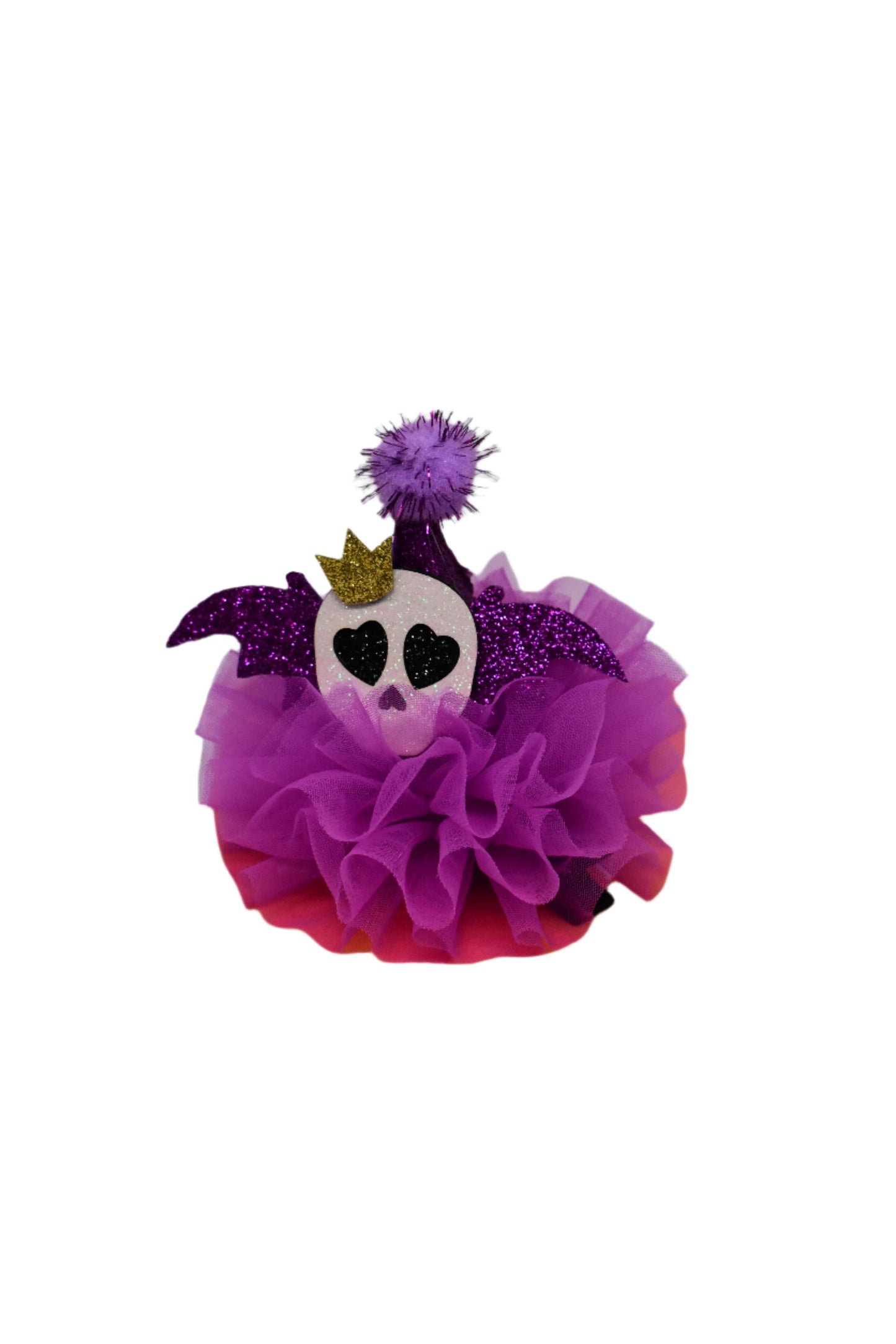 Fluff Skull Wing Hair Clip