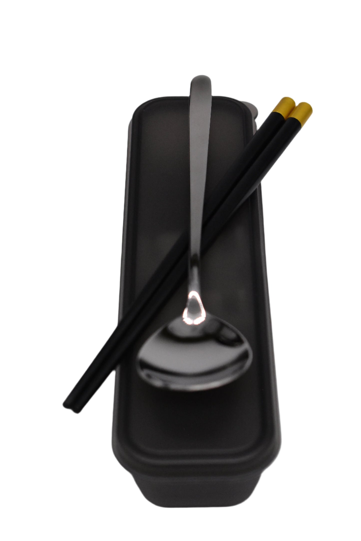 Black Chopstick & Spoon Set