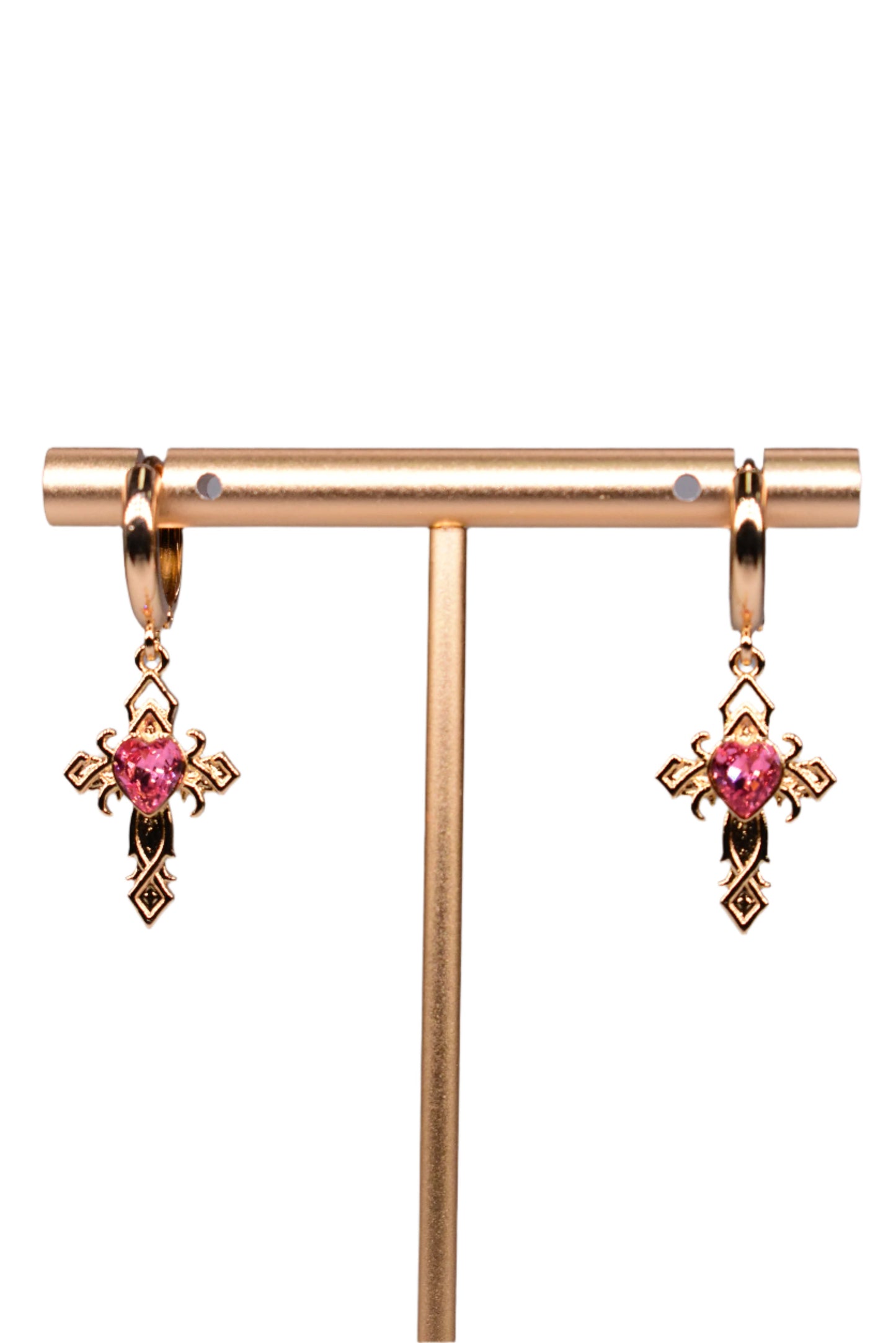 Cross Heart Earring