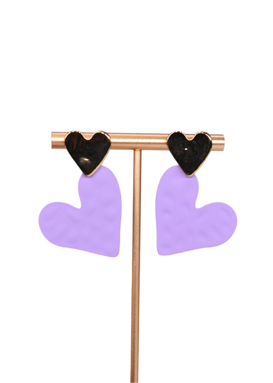 Purple Heart Earring