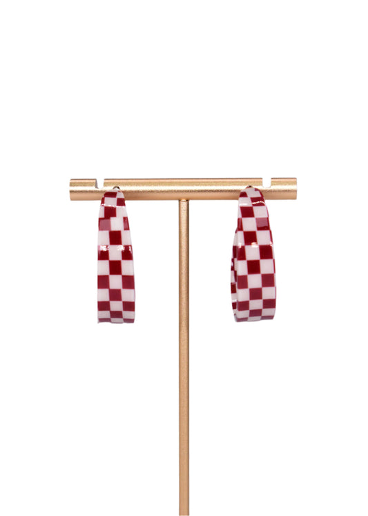 Checker Loop Earring