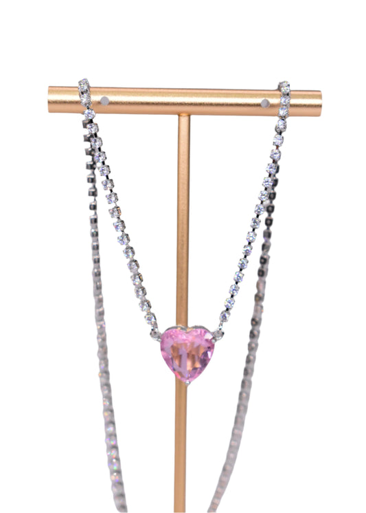 Pink Heart Necklace