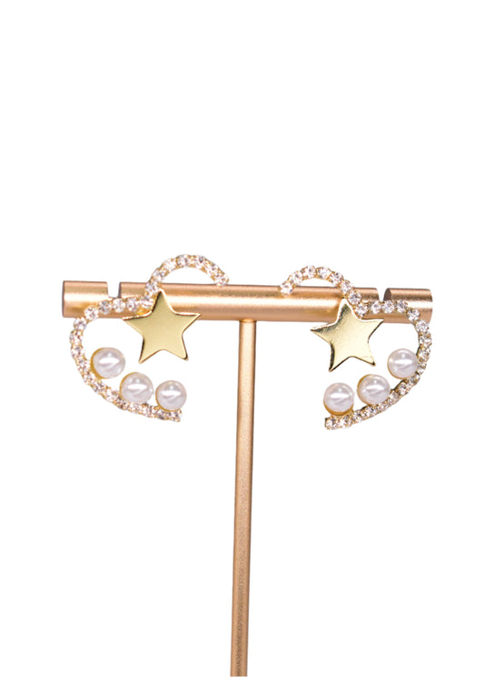 Star Half Heart Earring