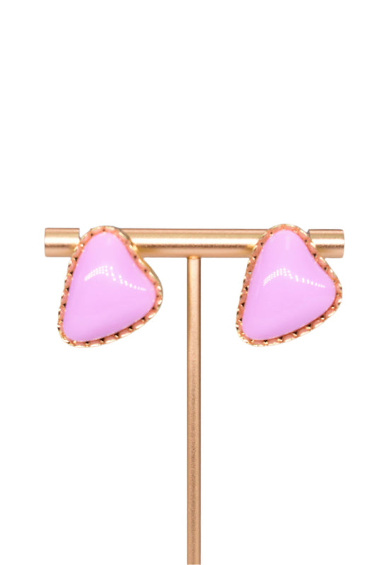 Pink Heart Earring