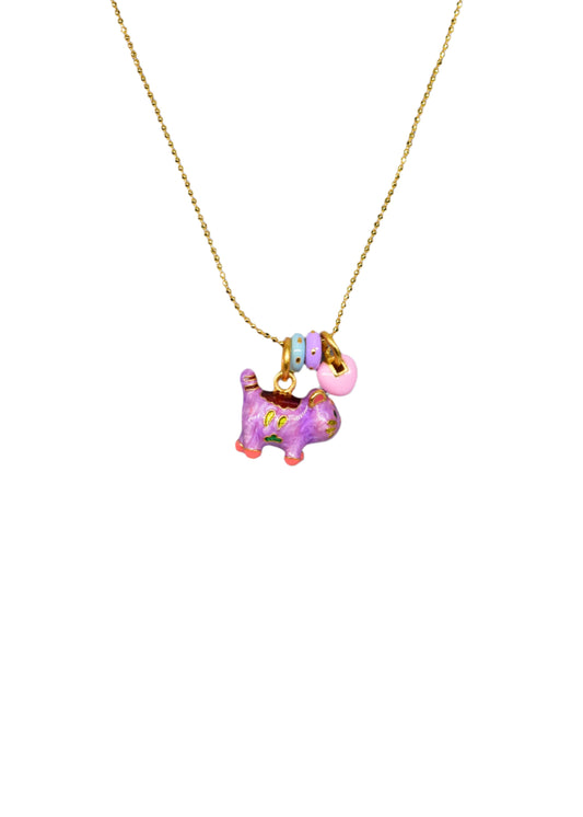 Purple Cat Necklace