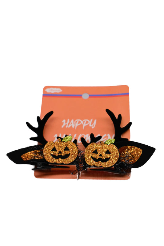 Reindeer Pumpkin Hair Clips