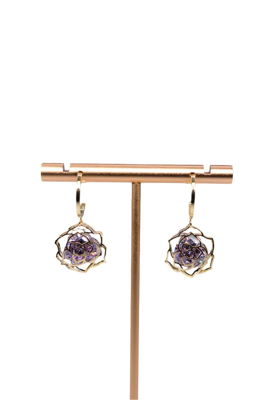 Purple Flower Earring