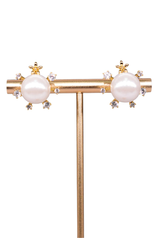 Big Pearl Little Stars Earring