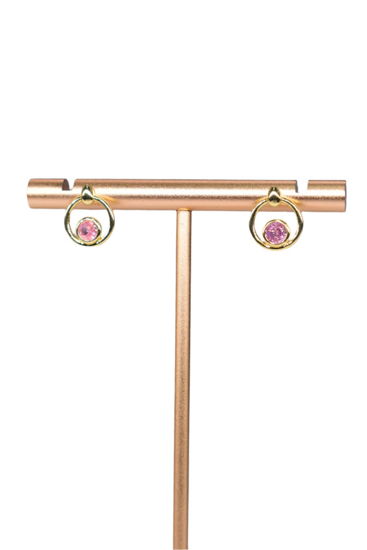 Pink Crystal Earring